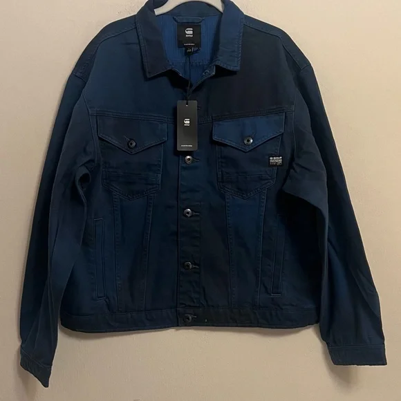 G-Star Oversized Dark Blue Denim Jacket Size Large New